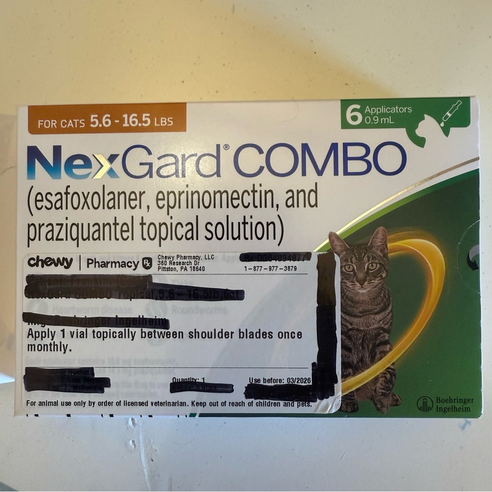 NexGard Combo for Cats: Flea, Tick, and Heartworm Protection